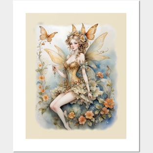 Watercolor Rococo Fairy Posters and Art